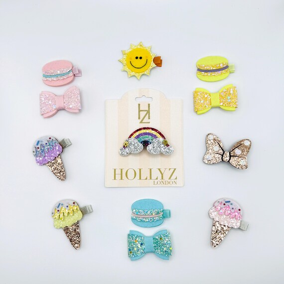 HOLLYZ Glittery Summer Hair Clip Collection