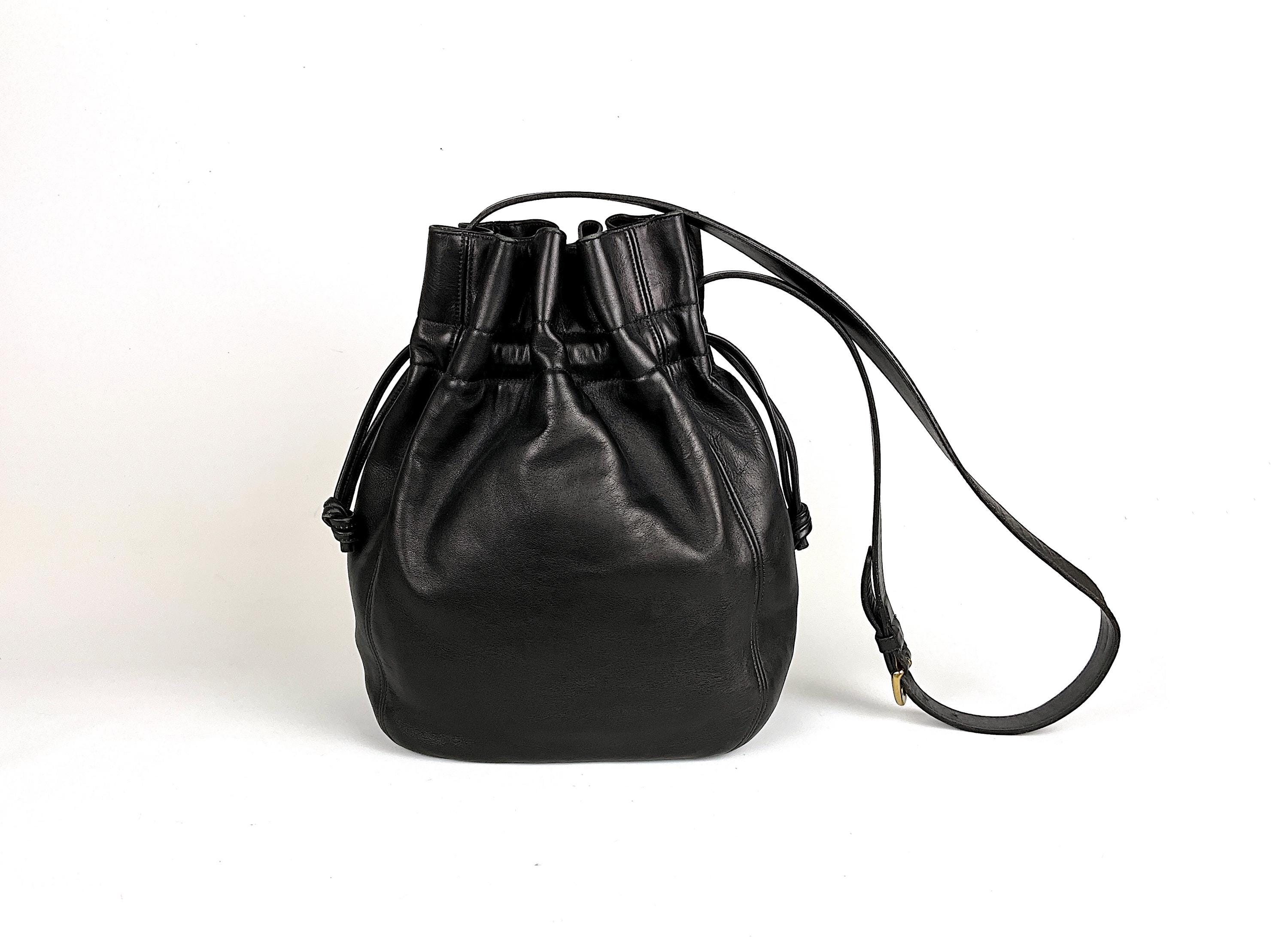 Vintage Rare COACH Delancy Drawstring 4122 Style 0561-222 Black