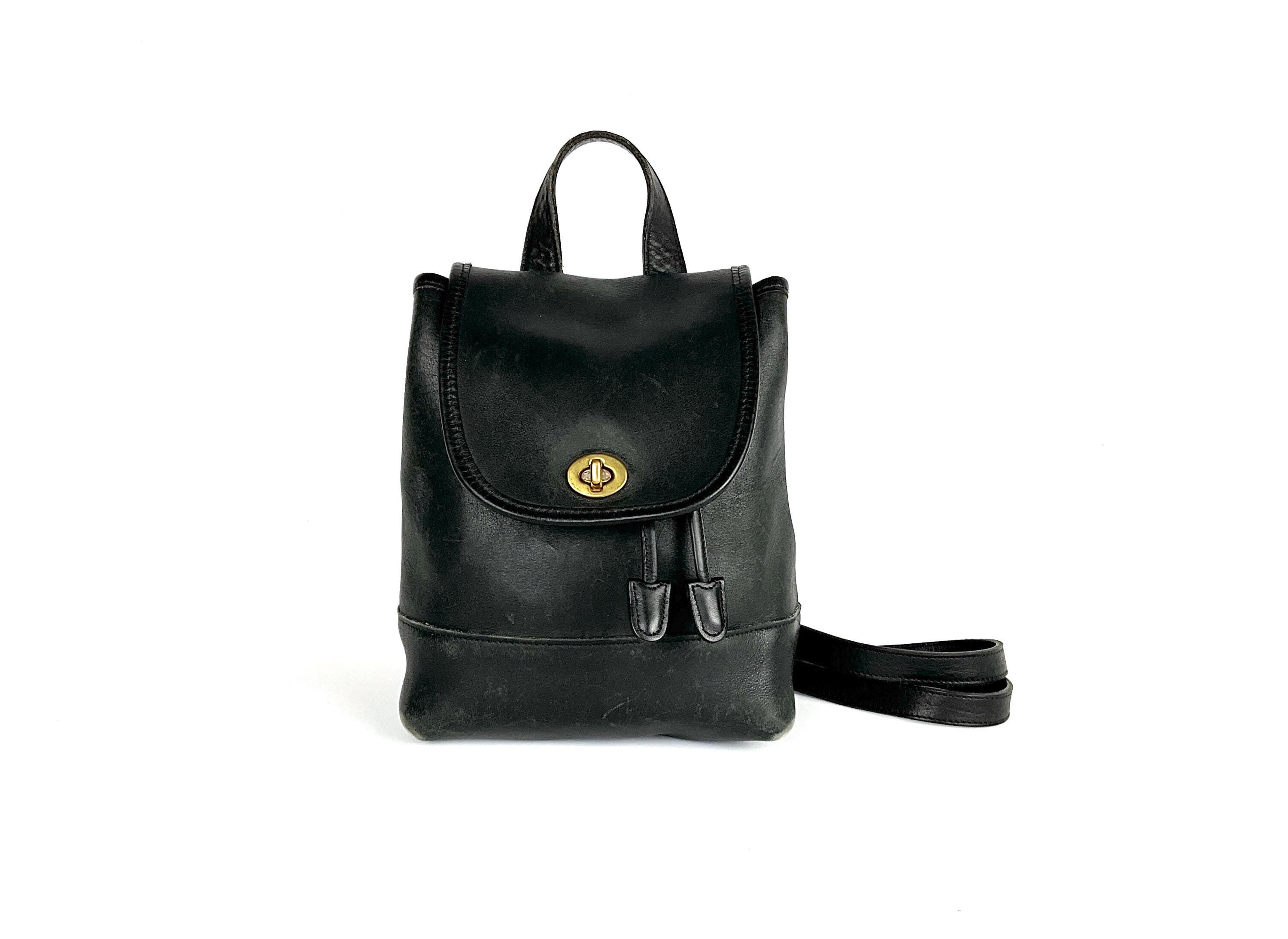 Coach vintage black leather mini daypack 9960 Costa Rica Coach Backpack 9960 - Etsy main image 3