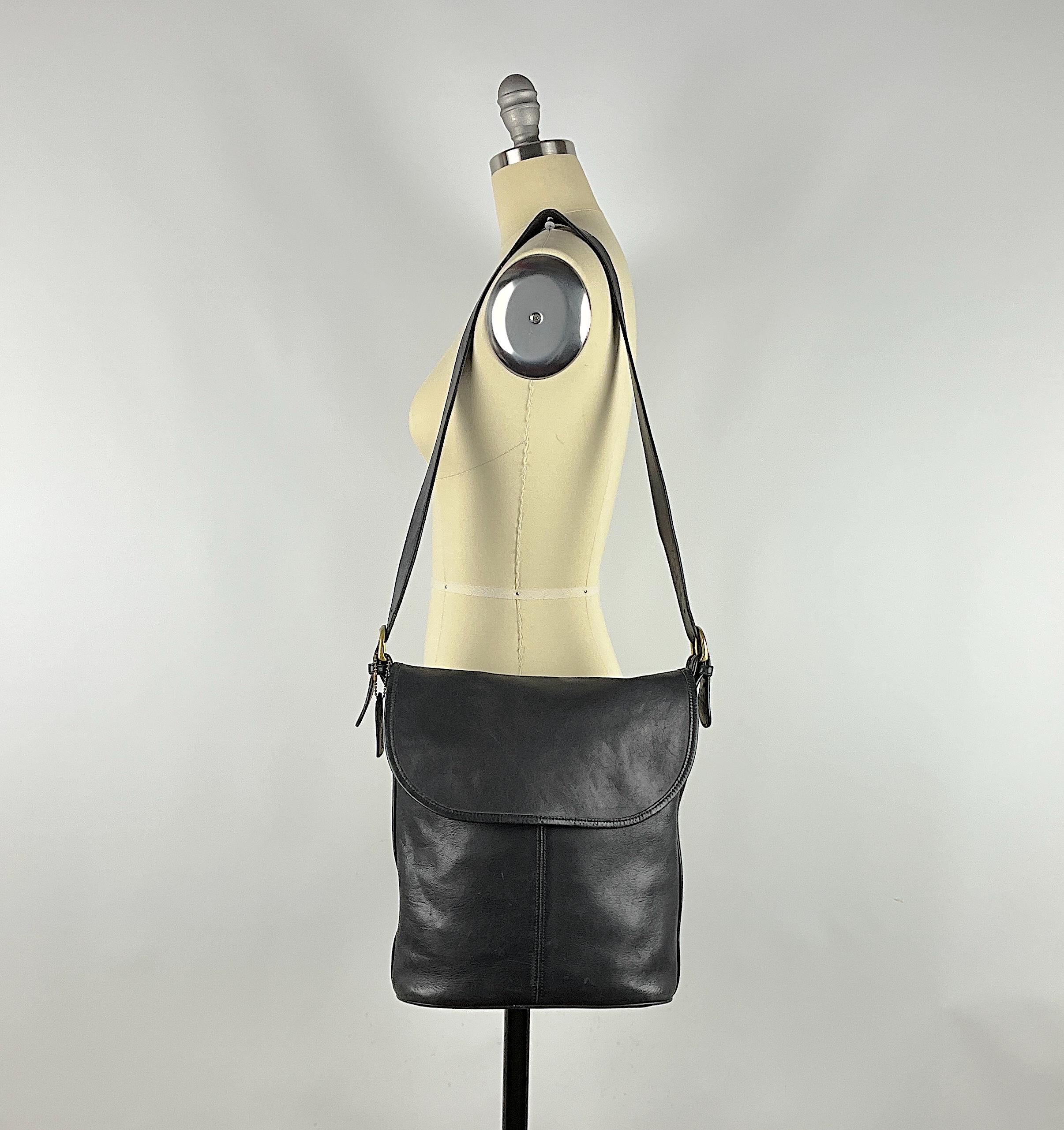 Vintage COACH Whitney Bag 4115 Black Gold Classic Genuine Leather