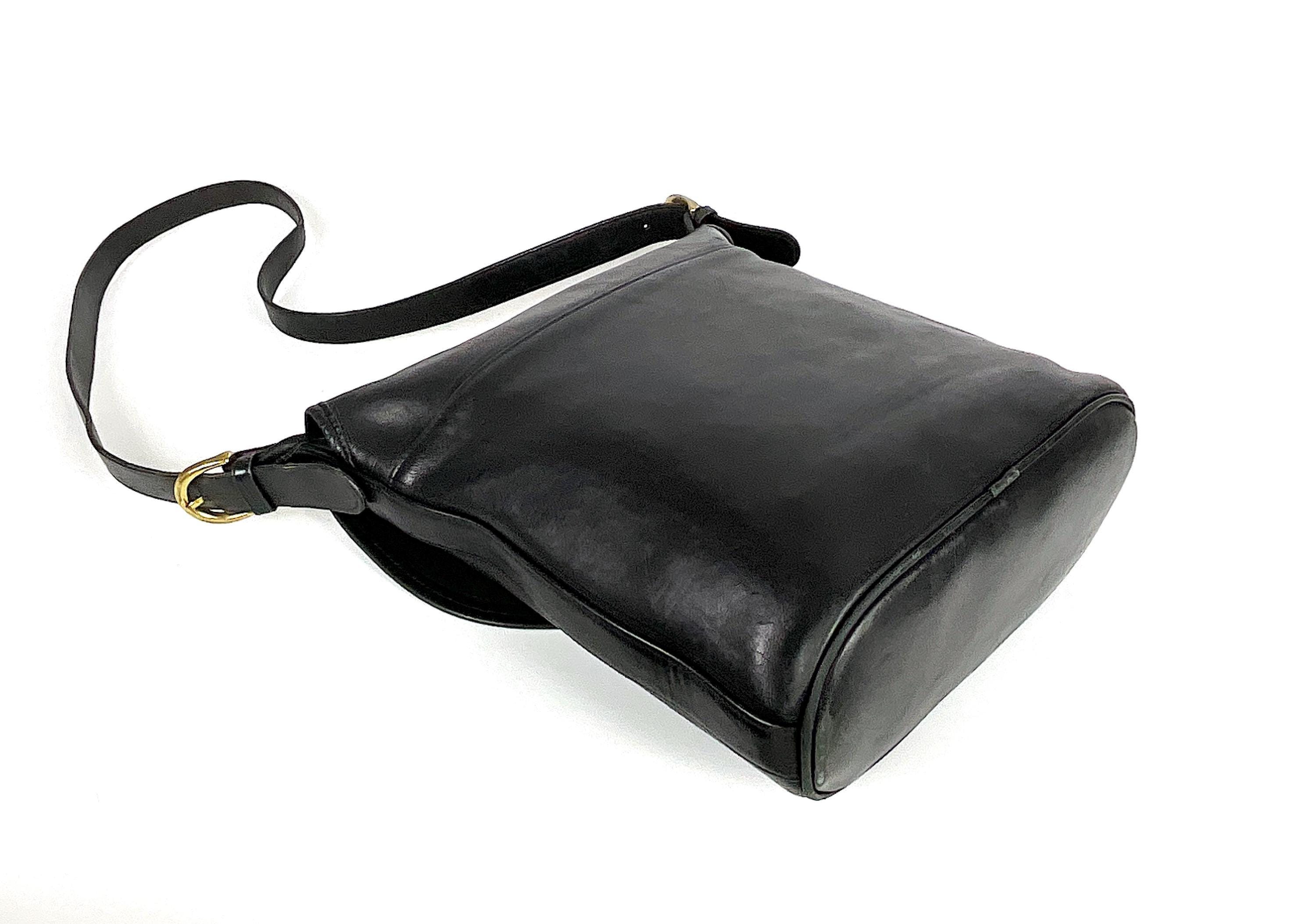 Vintage COACH Whitney Bag 4115 Black Gold Classic Genuine Leather