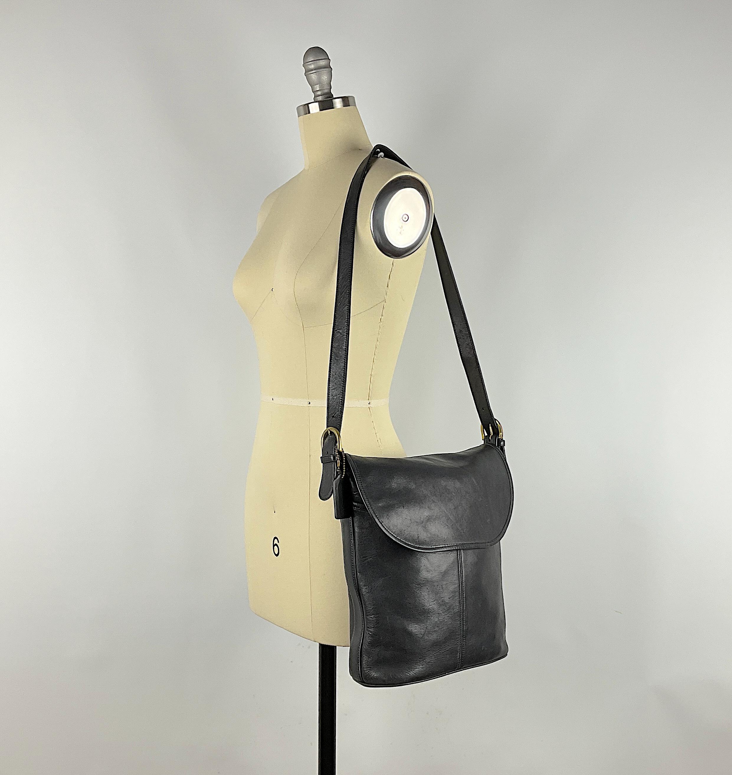 Vintage COACH Whitney Bag 4115 Black Gold Classic Genuine Leather