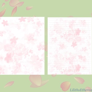 Cherry Blossom Writing Paper-stationery set-Letter Paper