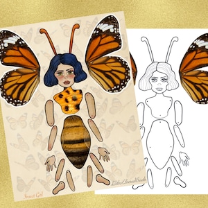Articulated Paper Doll-Instant Download-Printable Paper Doll-Paper Doll