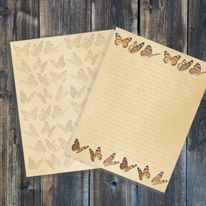 Printable Butterfly Stationery Paper - Etsy