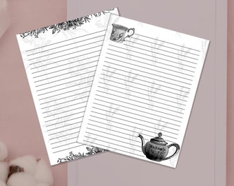 Victorian Tea Time Printable Stationery