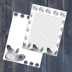 Moon Printable Stationery Paper