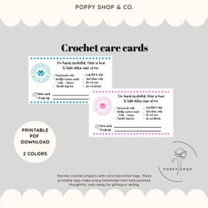 Crochet care cards image 1