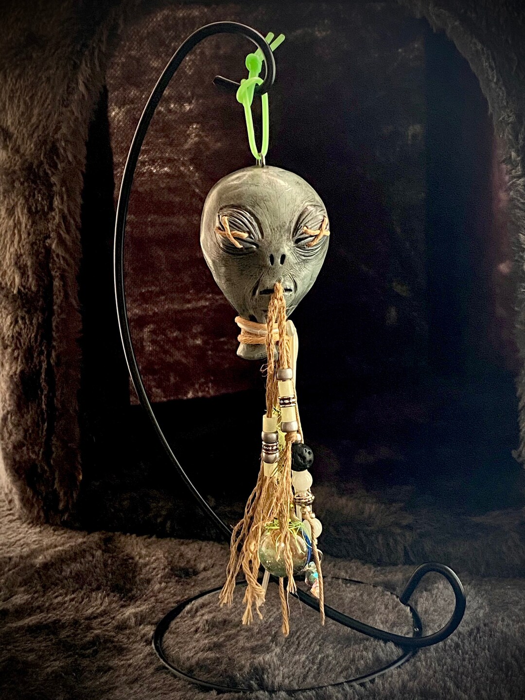 Alien Shrunken Head, Made to Order, Horror Ornament, UFO, Area 51 ...