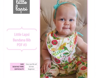 Bandana Bid Pattern. Bib PDF. printable pattern by Little Lapsi #3