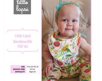 Bandana Bib Pattern. Bib PDF. printable pattern by Little Lapsi #3