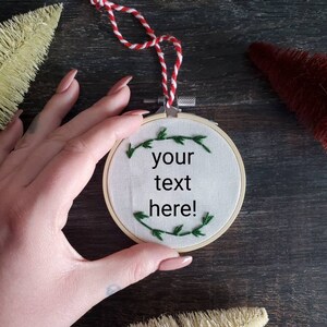 CUSTOM 3&quot; Embroidered Christmas Ornament