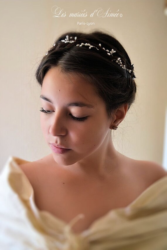 Bridal Hair Vine Wedding Hair Jewel Flowers Buds To Braid Etsy