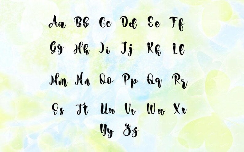 Download Cursive font svg dxf eps studio v3 png cdr file for | Etsy