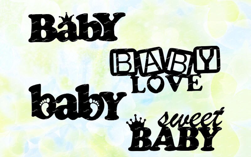 Download Word Baby svg dxf eps studio v3 jpeg png file for | Etsy