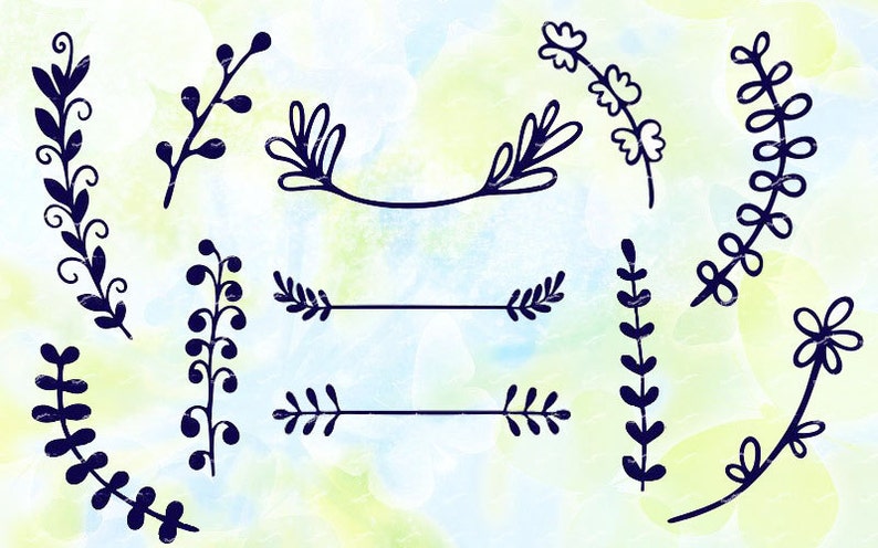 Download Floral Design Floral Elements svg dxf eps studio v3 png | Etsy