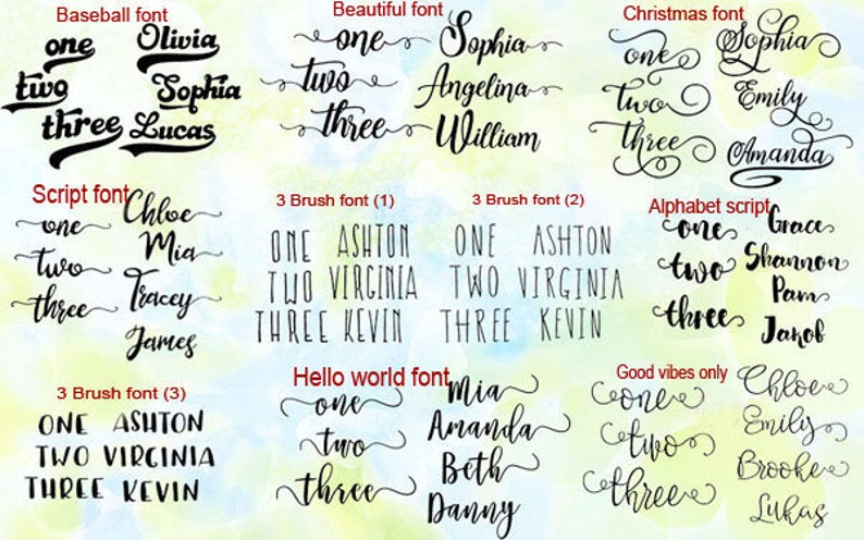 Download Cursive Font Bundle svg dxf eps studio v3 png cdr file | Etsy