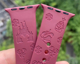 Theme Park Snacks Apple Watch Band 38 40 41 42 44 45 49 mm Personalized silicone Apple watch strap for Series 1 2 3 4 5 6 7 8 9 SE