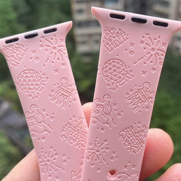 Disney theme park Apple Watch Band 38 40 41 42 44 45 49 mm Personalized silicone Apple watch strap for Series 1 2 3 4 5 6 7 8 9 SE