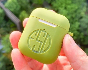 Personalisierte Silikon AirPod Case für AirPod 1, 2, 3 und AirPod Pro, bestes perfektes Geschenk, Monogramm ursprünglicher benutzerdefinierter Name verfügbar