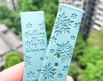 Let It Snow Snowflake silicone Samsung Galaxy Watch Band, Replacement watch strap, Personalized Fitbit versa 1 & 2 watch band