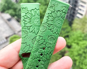 Sunflower silicone Samsung Galaxy Watch Band, Replacement watch strap, Personalized Fitbit versa 1 & 2 watch band