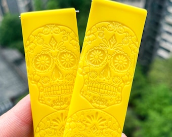 Sugar Skulls silicone Samsung Galaxy Watch Band, Replacement watch strap, Personalized Fitbit versa 1 & 2 watch band
