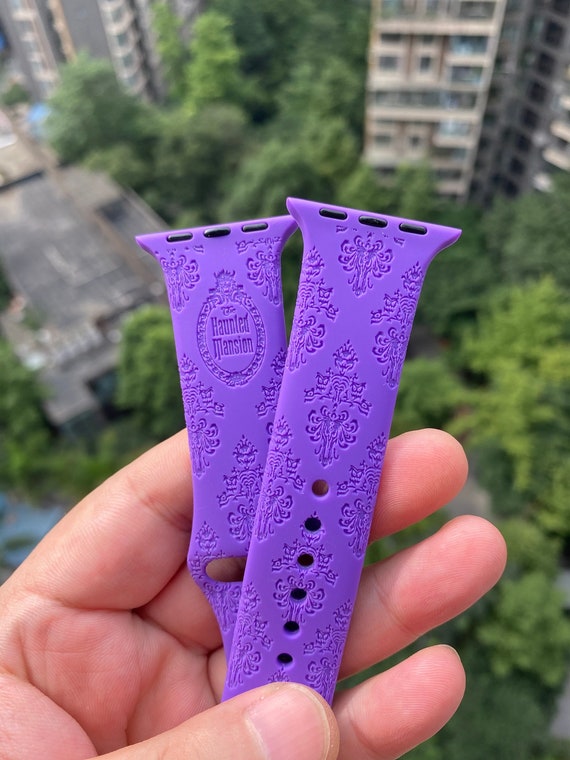 Halloween Haunted Mansion Apple Watch Band 38 40 41 42 44 45 49 mm print silicone Apple watch strap for Series 1 2 3 4 5 6 7 8 9 SE