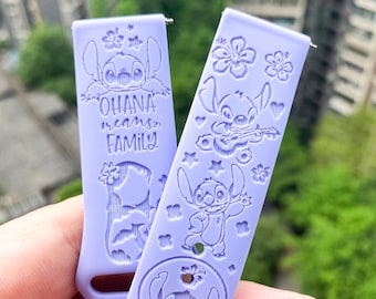 Stitch ohana means family silicone Samsung Galaxy Watch Band, Replacement watch strap, Personalized Fitbit versa 1 & 2 watch band