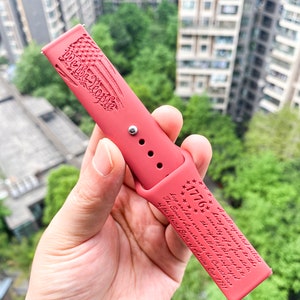 We the people 1776 American Flag silicone Samsung Galaxy Watch Band, Replacement watch strap, Personalized Fitbit versa 1 & 2 watch band image 6