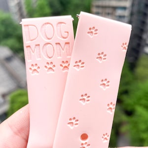 Dog Mom silicone Samsung Galaxy Watch Band, Replacement watch strap, Personalized  Fitbit versa 1 & 2 watch band