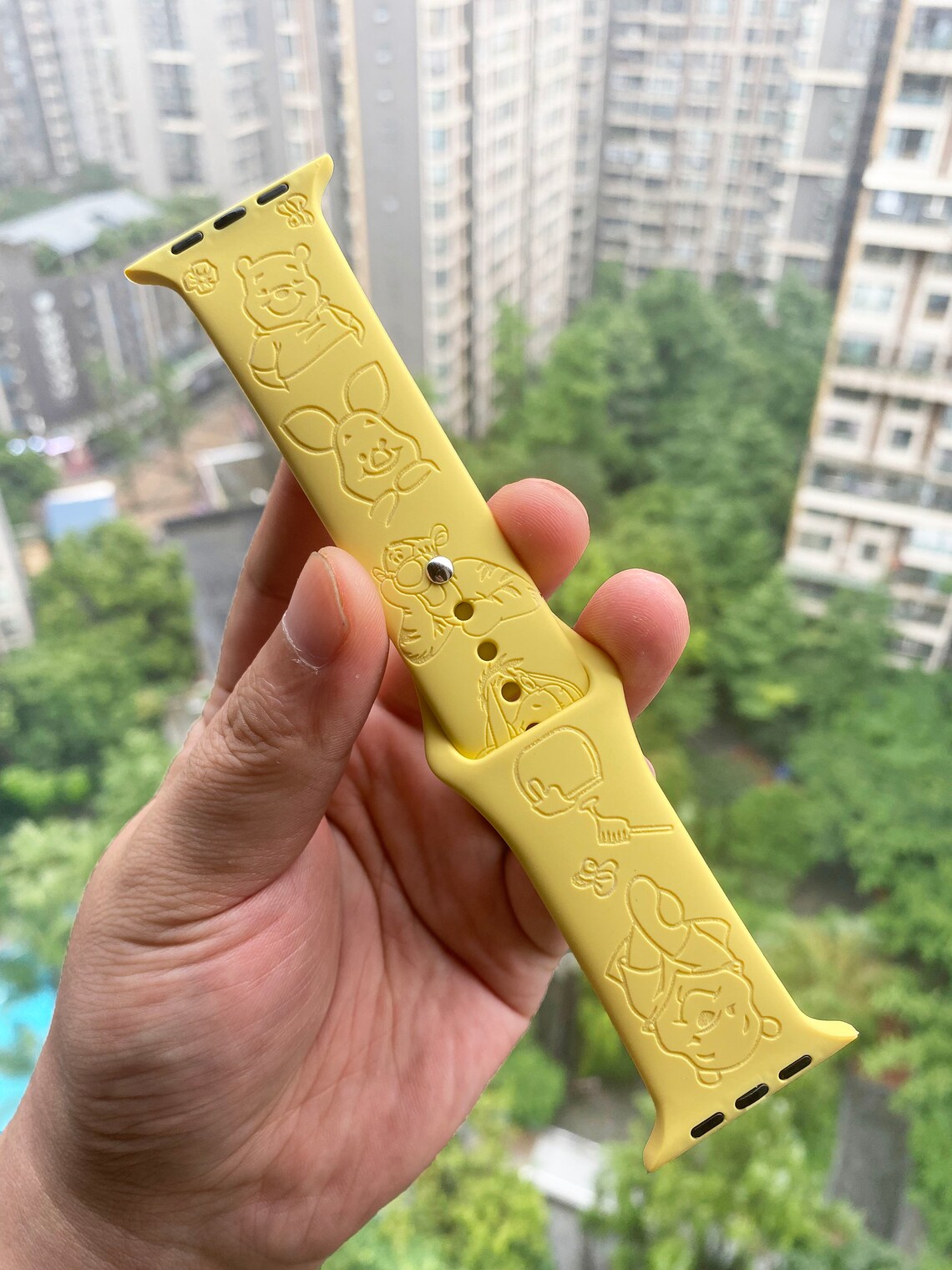 Winnie the Pooh Apple Watch Band 38 40 42 44 Mm Personalized Etsy