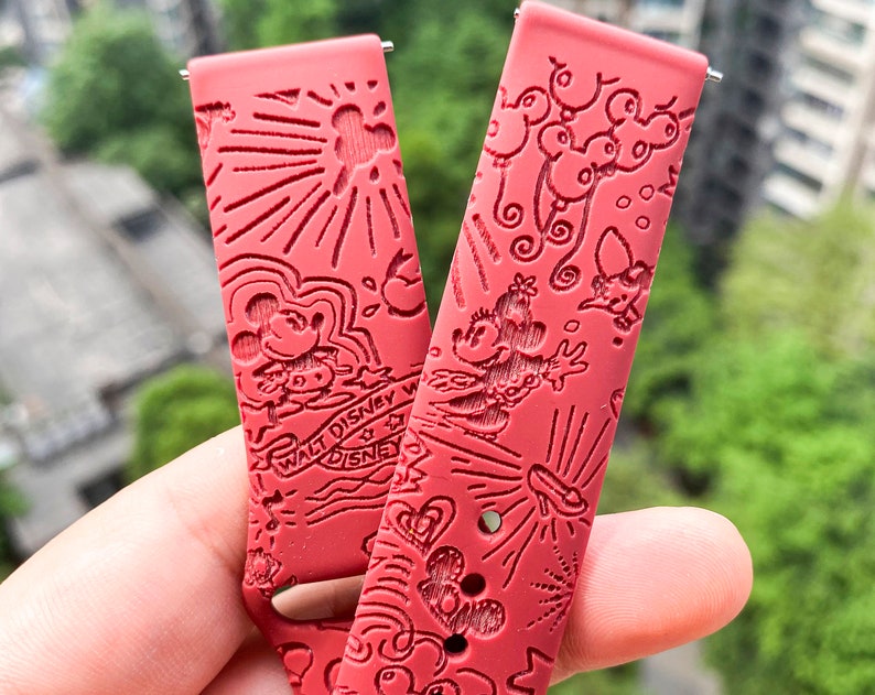 Correa de silicona para Samsung Galaxy Watch de Disney Theme Park, correa de repuesto, correa personalizada para Fitbit Versa 1 y 2 imagen 1