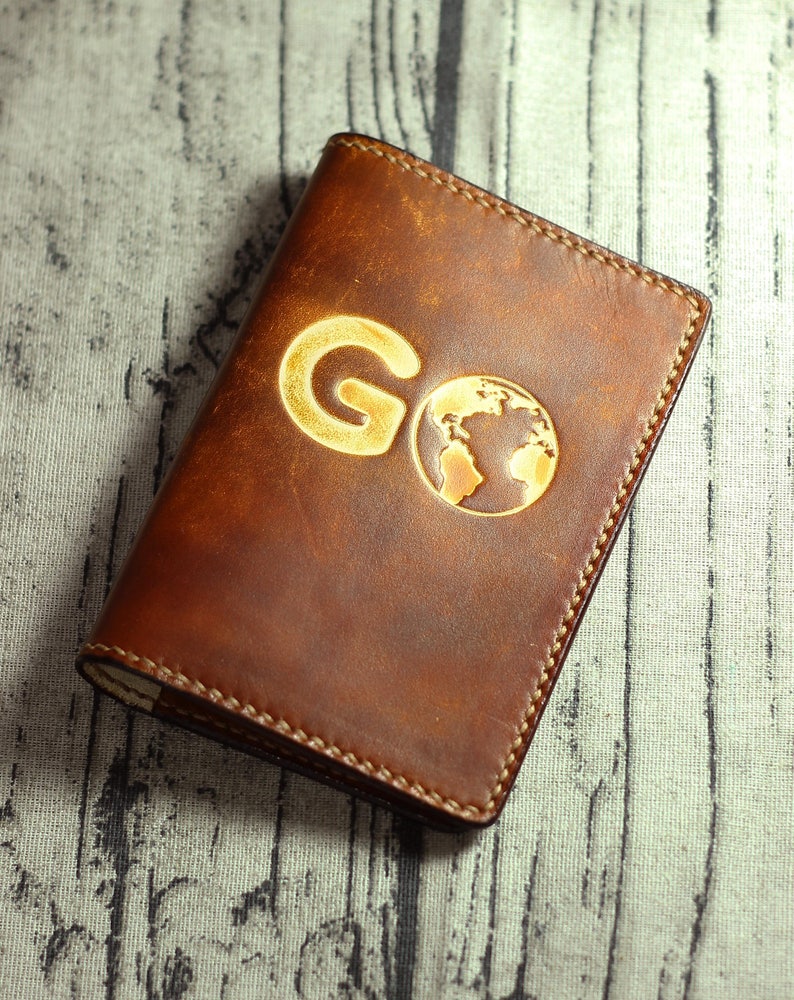 Personalized Passport Cover Leather Passport Cover GO Globe Etsy