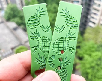 Summer Pineapple silicone Samsung Galaxy Watch Band, Replacement watch strap, Personalized  Fitbit versa 1 & 2 watch band