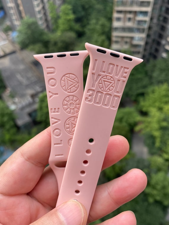 Marvel Iron Man I Love You 3000 Apple Watch Band 38 40 41 42 44 45 49 Mm Silicone Apple Watch Strap for Series 1 2 3 4 5 6 7 8 9 SE Etsy