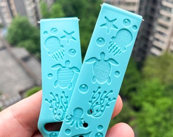 Summer marine seaside silicone Samsung Galaxy Watch Band, Replacement watch strap, Personalized  Fitbit versa 1 & 2 watch band