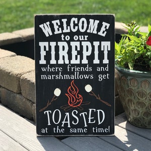 Welcome to our Firepit Wood/Pallet Sign image 1