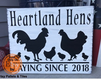 Personalized Chicken Coop Sign - Chicken Sign - Rooster Sign - Welcome to our Coop Sign - Farmhouse Decor - Chicken/Rooster Decor -Hen House