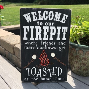 Welcome to our Firepit Wood/Pallet Sign image 3