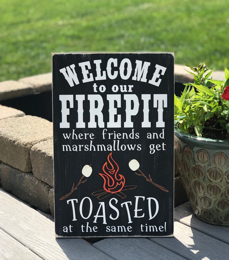 Welcome to our Firepit Wood/Pallet Sign image 1