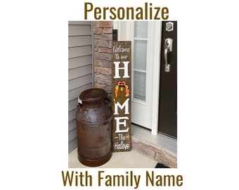 Personalized 3D Welcome to our HOME Interchangeable Magnetic Wood & Acrylic Sign FREE Piece of Your Choice-Many Magnet Pieces To Choose From