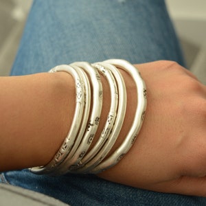 Silber tibetischen Stil Armreif: Armreife mit Gravur