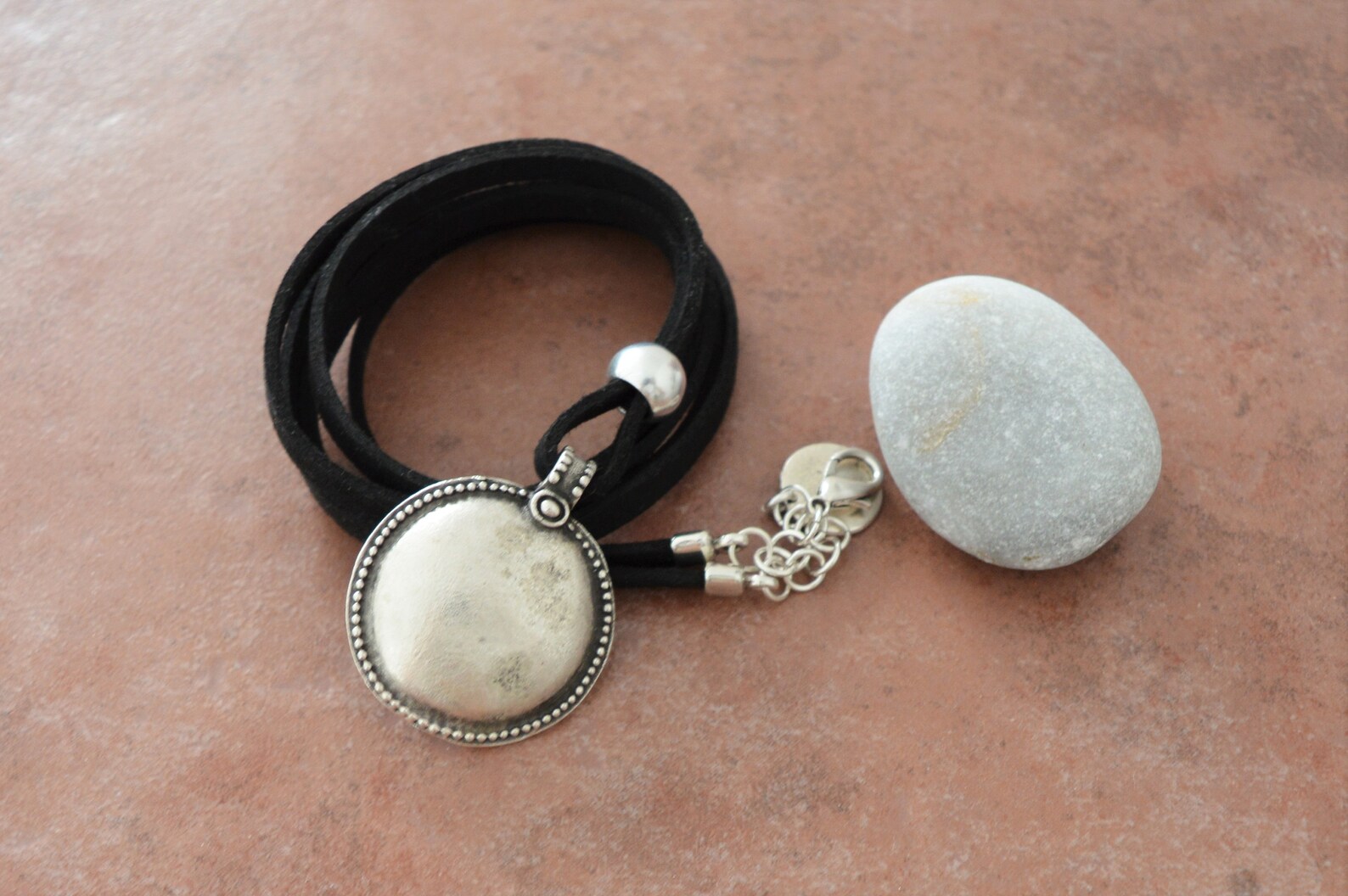 Leather wrap necklace Clearance