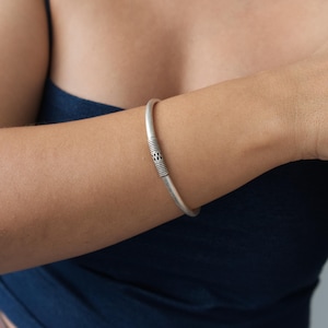 Antique Silver Tibetan Cuff Bracelet: Engraved Ethnic Boho Bangle, Adjustable Tribal Statement Jewelry, Unique Artisan Gift for Her