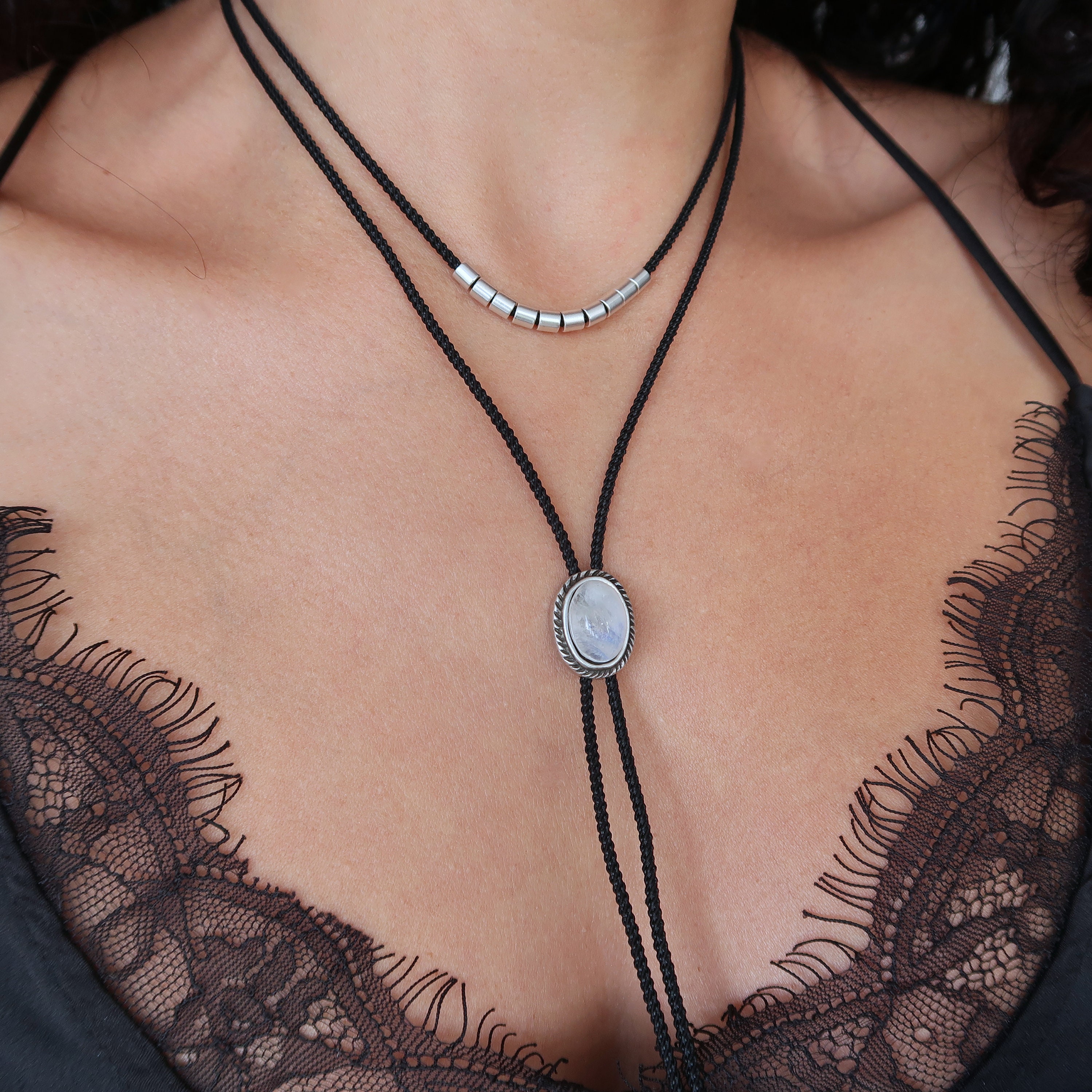Collana elemento in pietra verde Marlù Gioielli 30cn0009-v