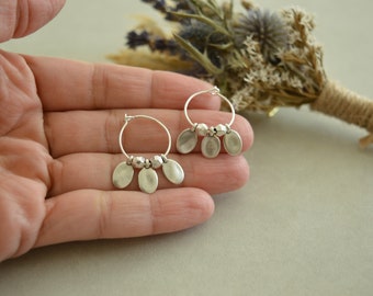 Small Thin hoops earrings, Dainty huggie Tiny hoops, Minimalist Geometric Trend earrings, Minimal jewelry, Latch Back Hoop Earrings, Gift