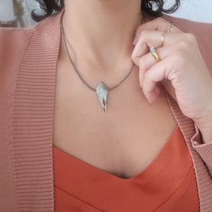 PYRIET kralen edelsteen ketting met pijlpunt hanger, Boho moderne delicate punk rock stijl halfedelstenen sieraden, cadeau voor haar afbeelding 4