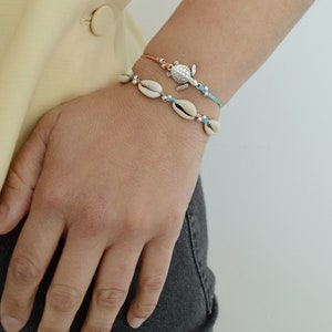 Silver TURTLE charm bracelet, black or colourful, macrame adjustable bracelets, Bohemian Hippie Beach Tropical Summer Jewellery, Cheap Gift image 5