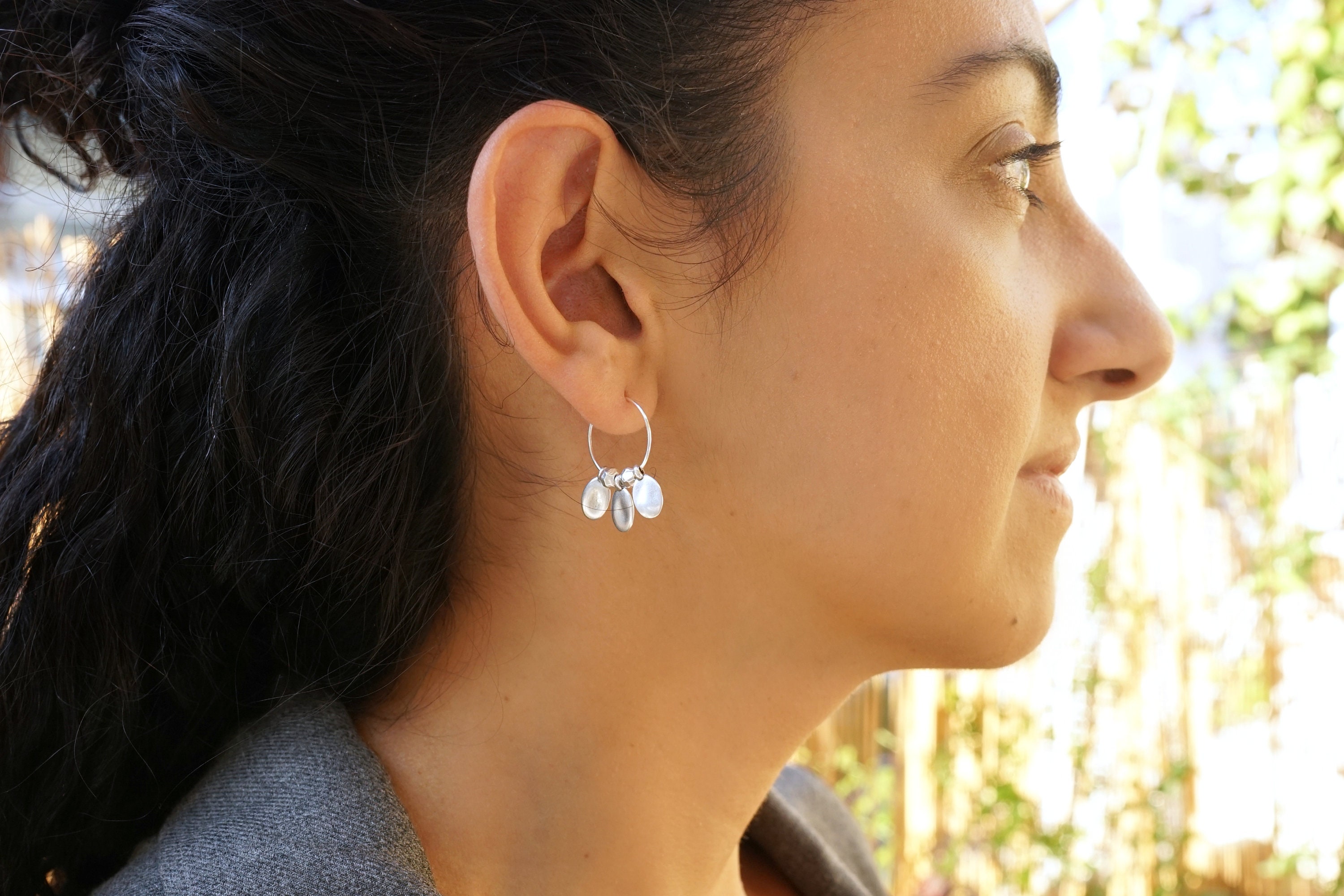 Small Thin hoops earrings, Dainty huggie Tiny hoops ...